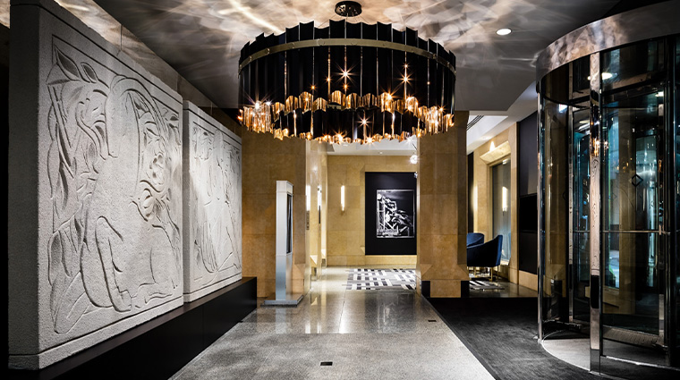 the gwen a luxury collection hotel motor lobby