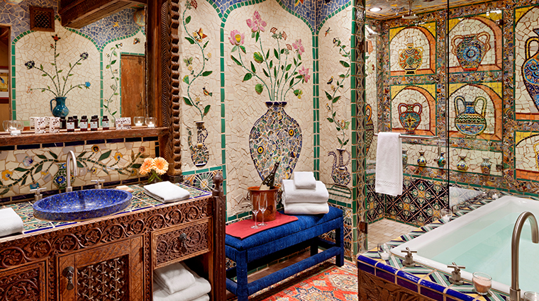 the inn of the five graces bathroom mosaic