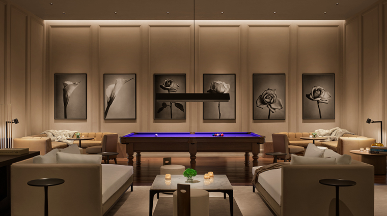 the jeddah edition lobby bar pool table