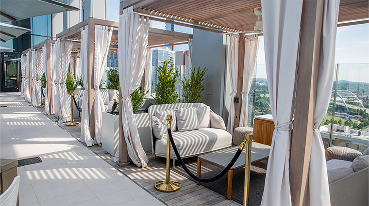 the joseph a luxury collection hotel nashville rooftop cabanas