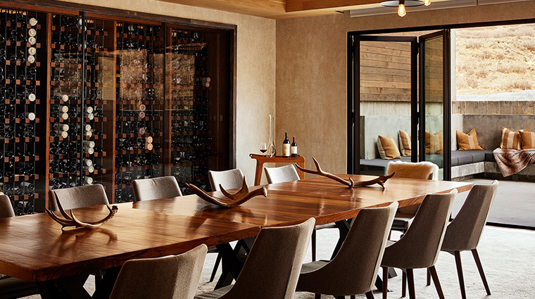 the lodge at blue sky auberge resorts collection dine wine room