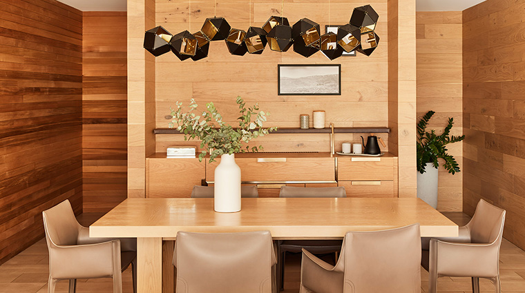 the lodge at blue sky auberge resorts collection sky lodge signature suite dining room