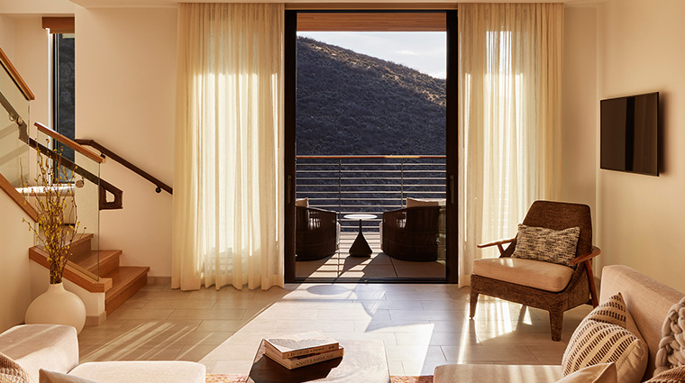 the lodge at blue sky auberge resorts collection sky lodge signature suite living room