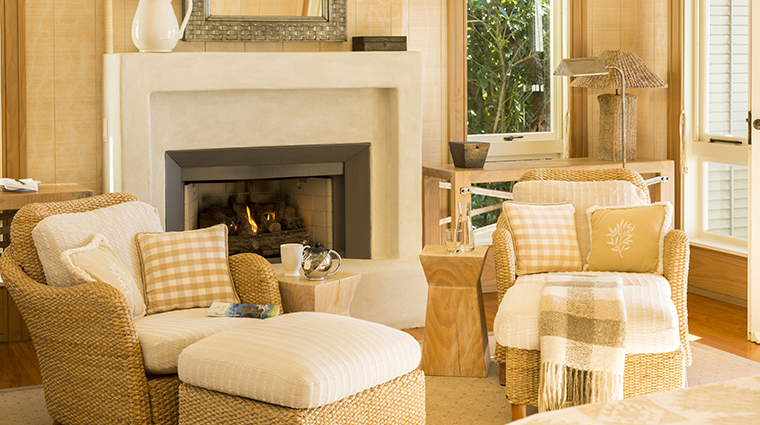 the lodge at kauri cliffs deluxe suite sitting area