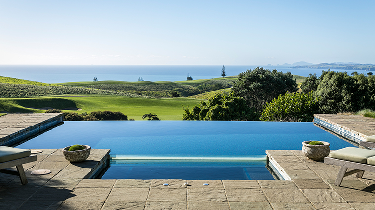 the lodge at kauri cliffs owners cottage pool and patio