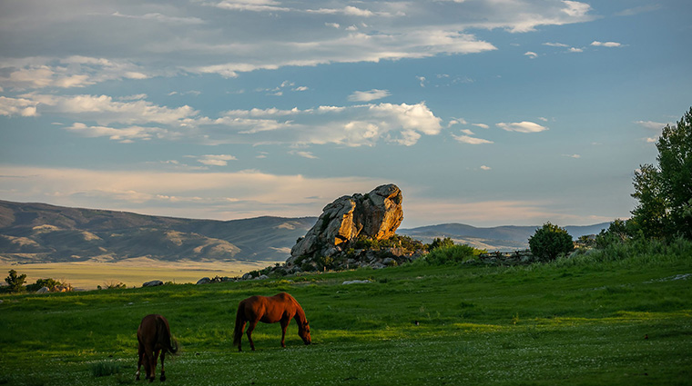 the lodge and spa at brush creek ranch landscape