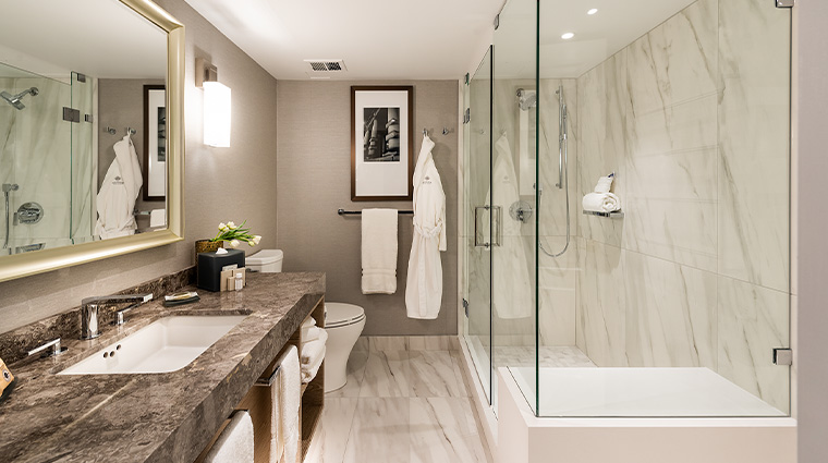 the magnolia hotel spa bathroom shower 2023