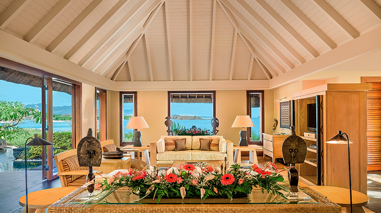 the oberoi beach resort mauritius royal villa living room