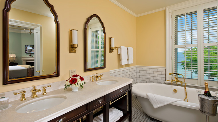 the otesaga resort hotel superior lake suite bathroom