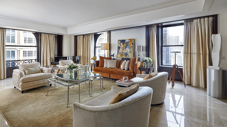 the peninsula new york Suite Living Room