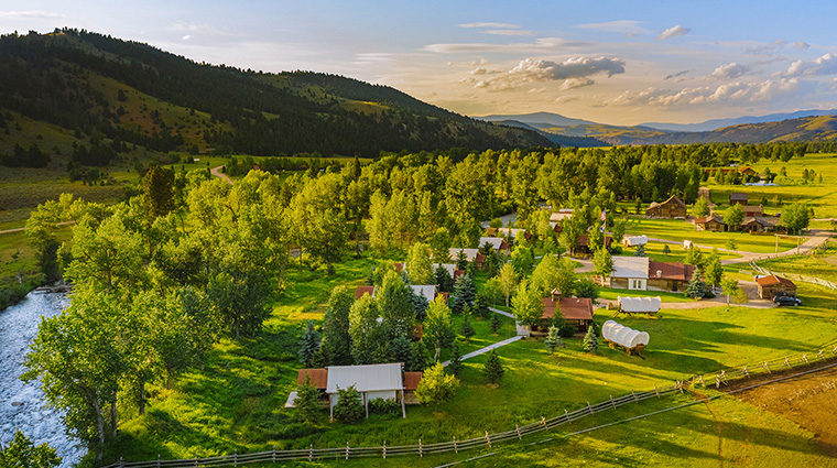 the ranch at rock creek camp roosevelt at sunset