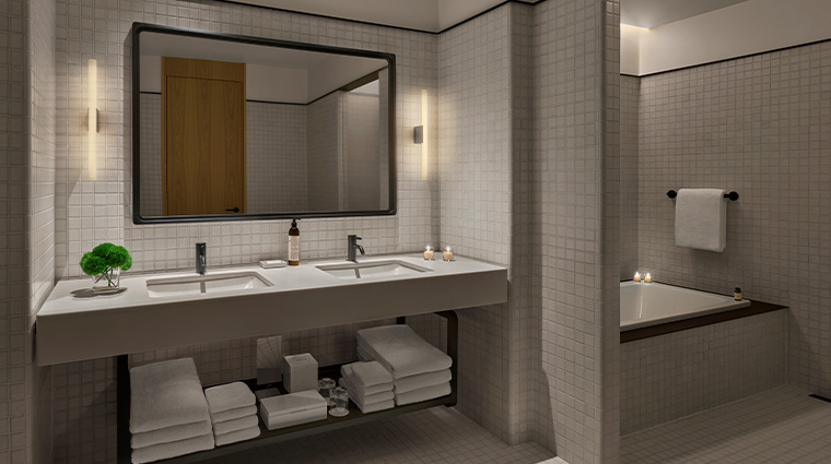 the reykjavik edition double vanity suite bathroom