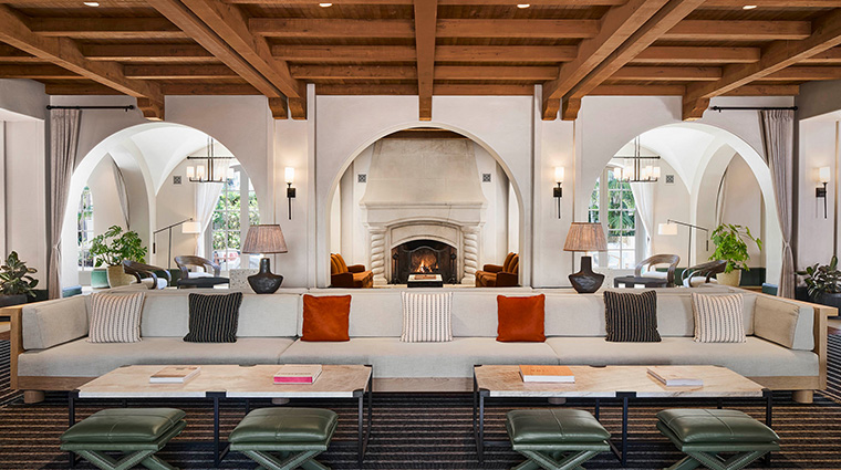 the ritz carlton bacara santa barbara lobby fireplace