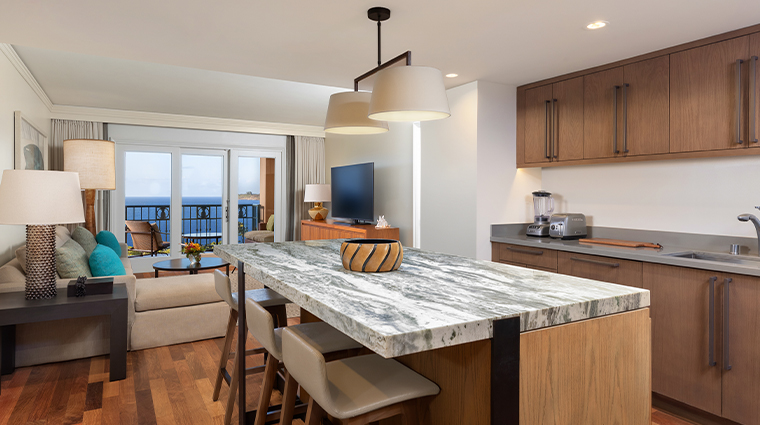 the ritz carlton maui kapalua new residential ocean front suite kitchen