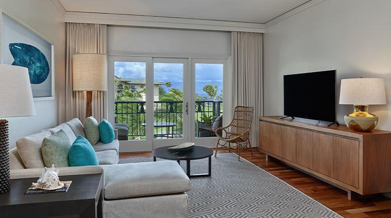 the ritz carlton maui kapalua new residential suite living room