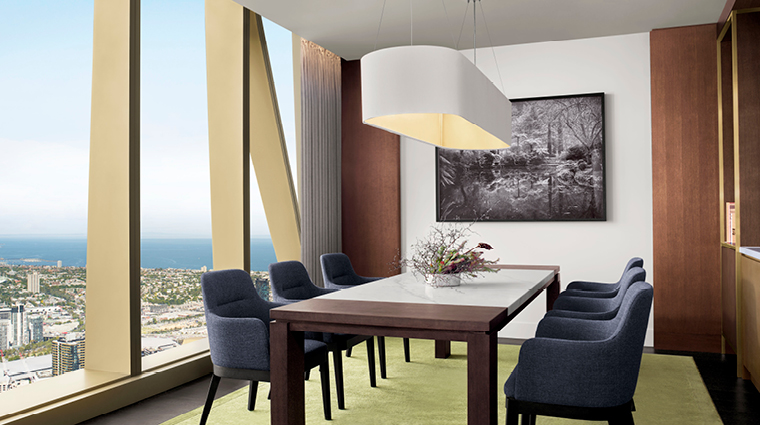 the ritz carlton melbourne executive suite dining room