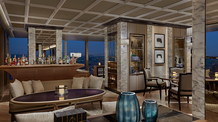 the ritz carlton nanjing club lounge bar area