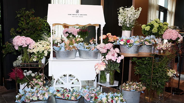 the ritz carlton new york nomad floral cart