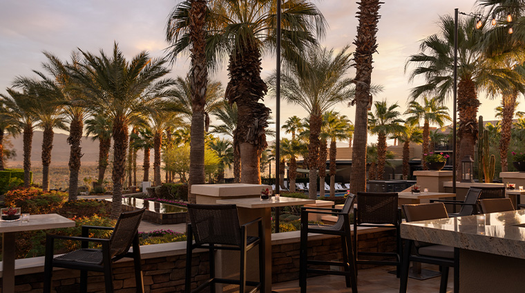 20the ritz carlton rancho mirage dining terrace sunset