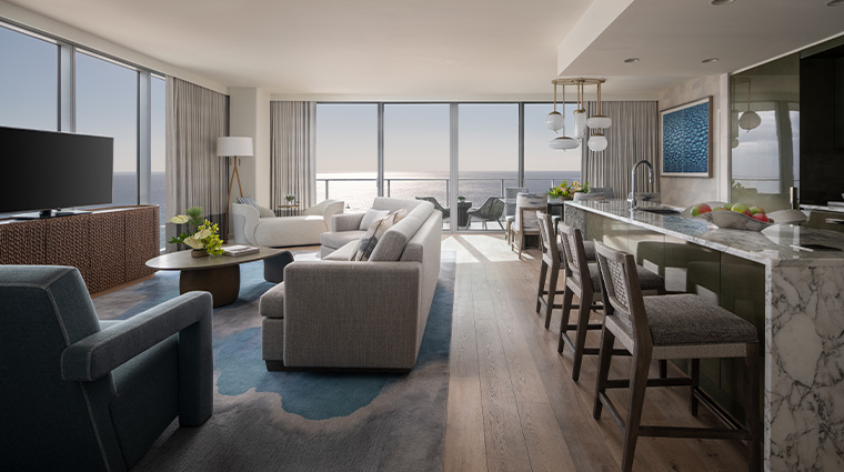 the ritz carlton residences waikiki beach kitchen living room