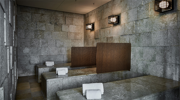 the ritz carlton spa okinawa weathered coral stone sauna