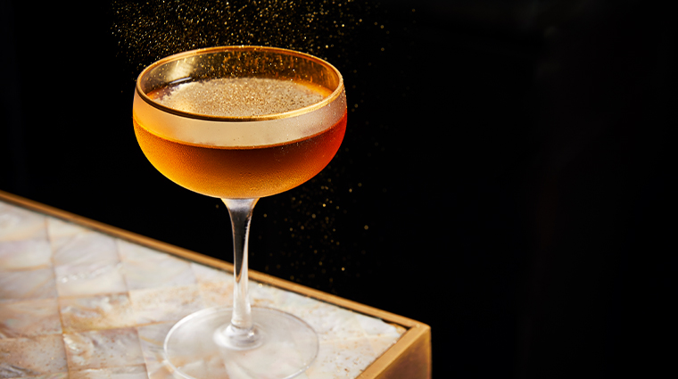 the setai miami beach jaya cocktail golden martini
