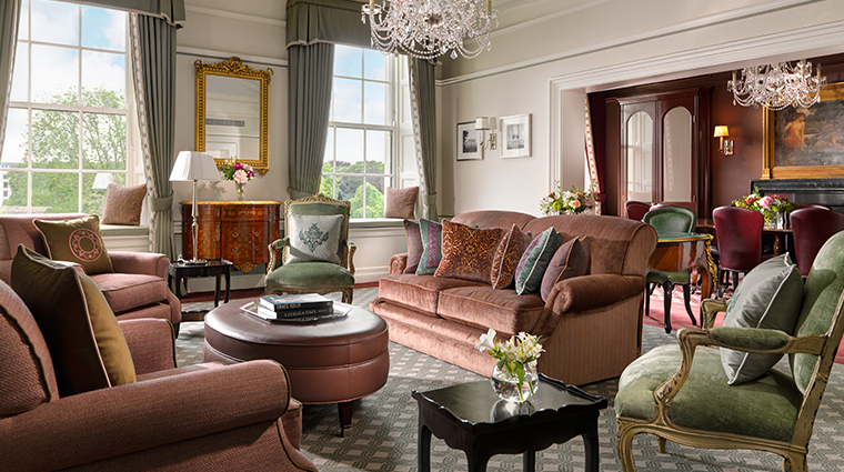 the shelbourne dublin a renaissance hotel Princess Grace suite lounge