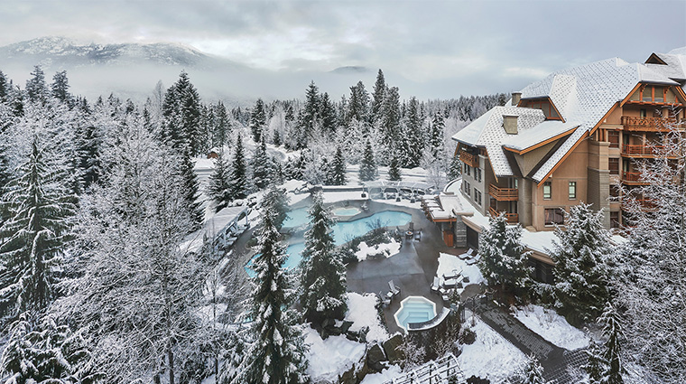 the spa at four seasons resort and residences whistler aerial