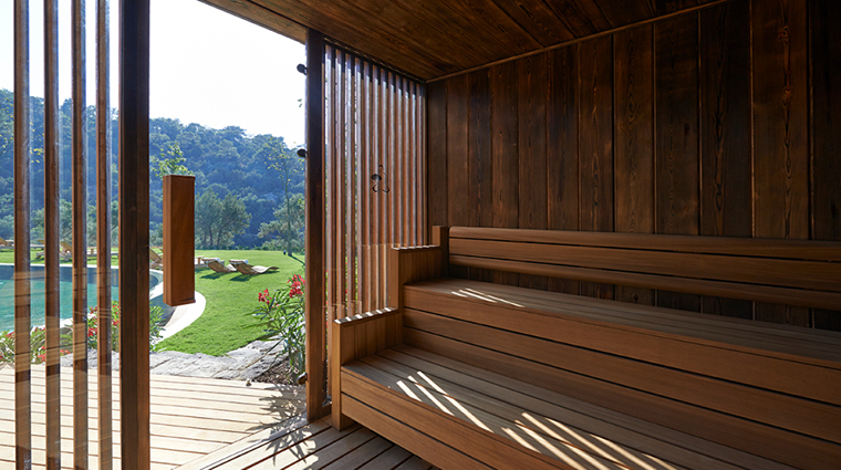 the spa at mandarin oriental bodrum sauna