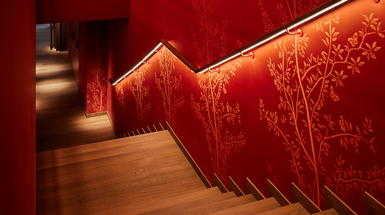 the spa at mandarin oriental lago di como stairs