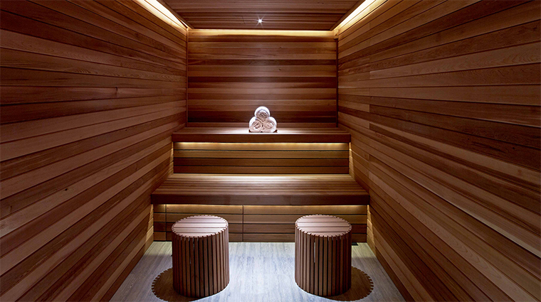 spa at the joule wooden room