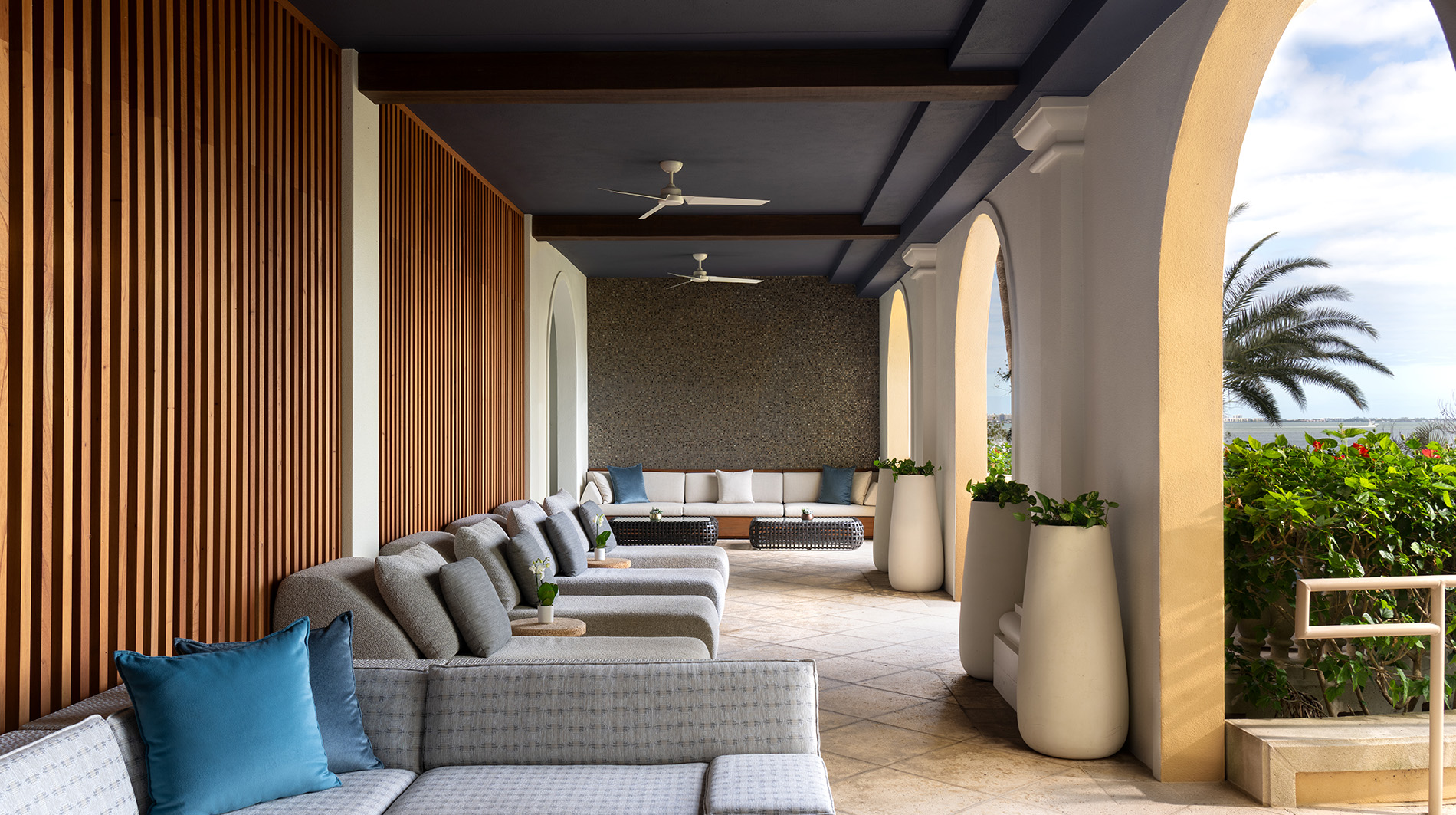The Ritz-Carlton Spa relaxation terrace in Sarasota.