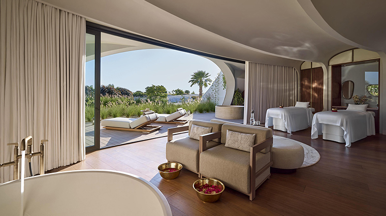 the spa shebara room pool view
