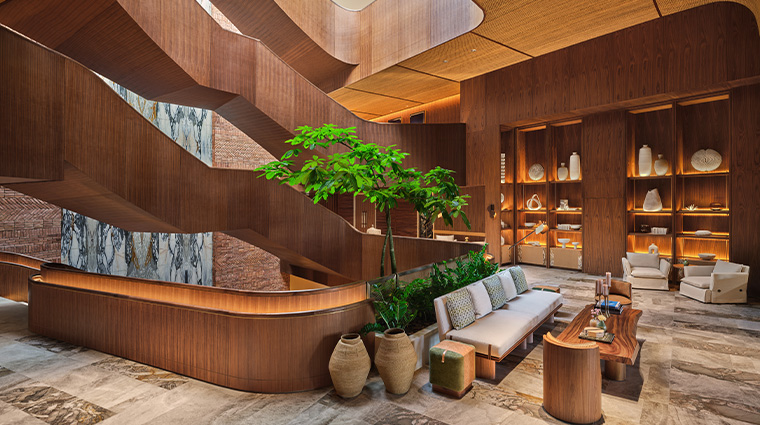 the st regis cap cana resort lobby main stair