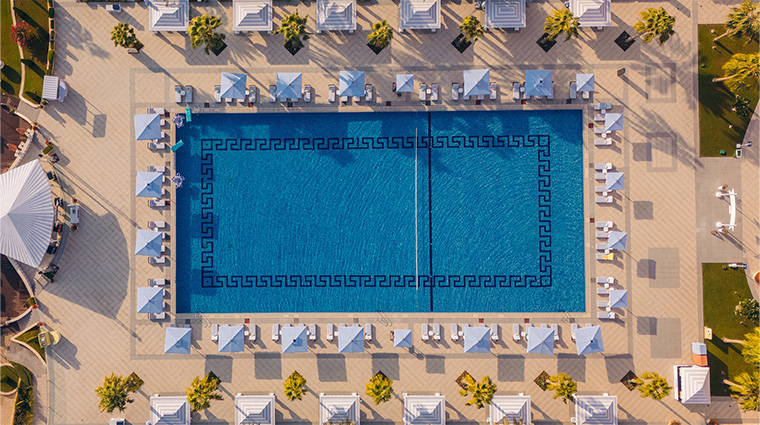 the st regis doha pool aerial
