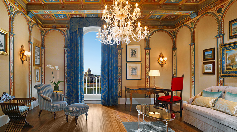 The St Regis Florence royal suite living room
