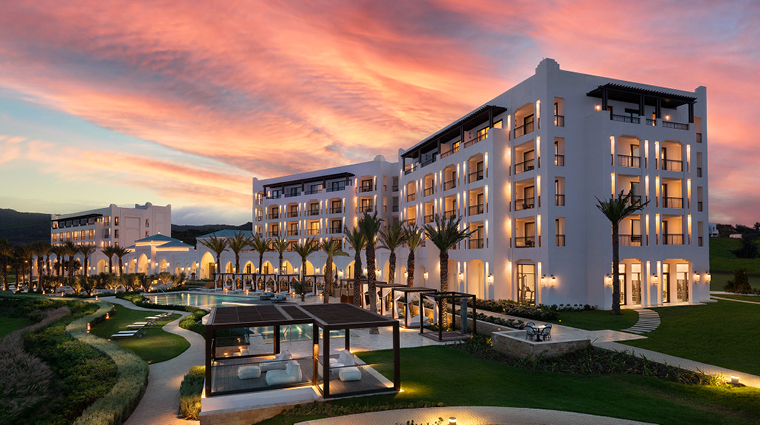 st regis la bahia blanca resort tamuda bay building by night