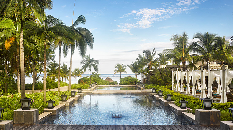 the st regis le morne resort mauritius water feature day