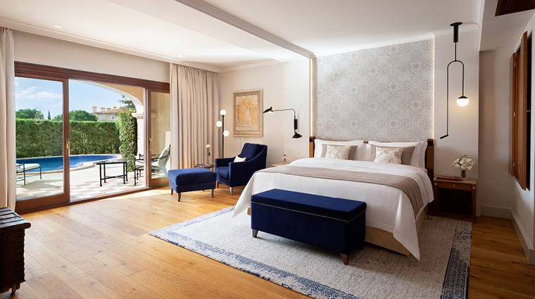 the st regis mardavall mallorca resort blue oasis bedroom