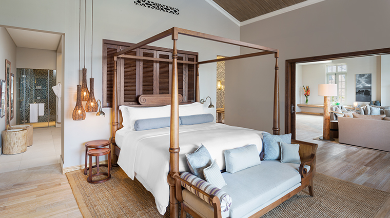 the st regis mauritius grand manor house suite bedroom