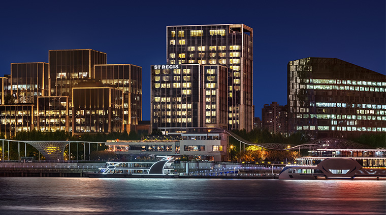 the st regis on the bund shanghai exterior night