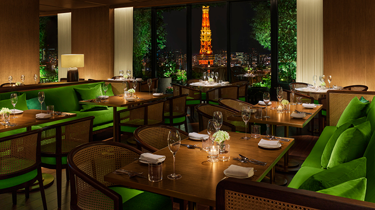 the tokyo edition toranomon the jade room and garden terrace dining area