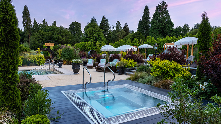 three graces spa at grantley hall outdoor hot tub