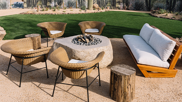 tierra luna spa outdoor seating firepit