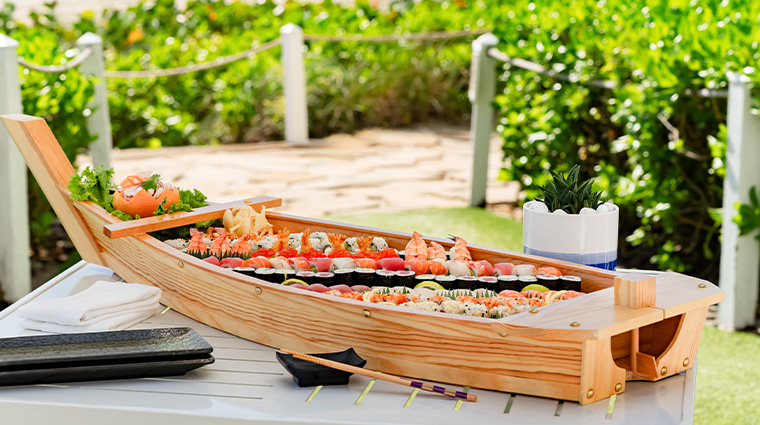 trump international beach resort sushi boat