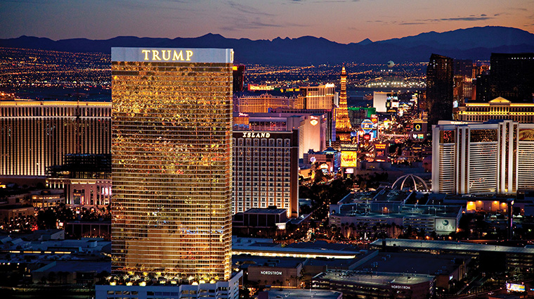trump international hotel las vegas aerial