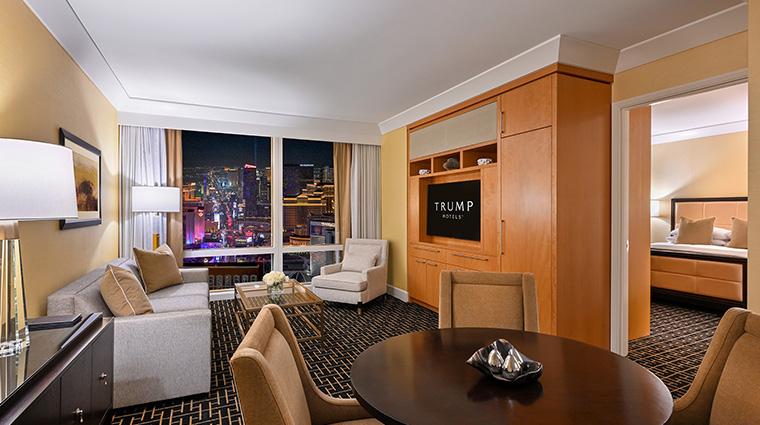 trump international hotel las vegas room living strip view