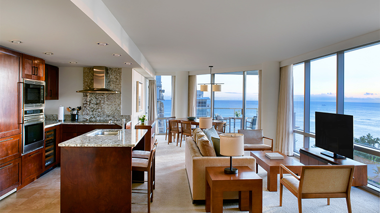 trump international hotel waikiki suite living and dining space