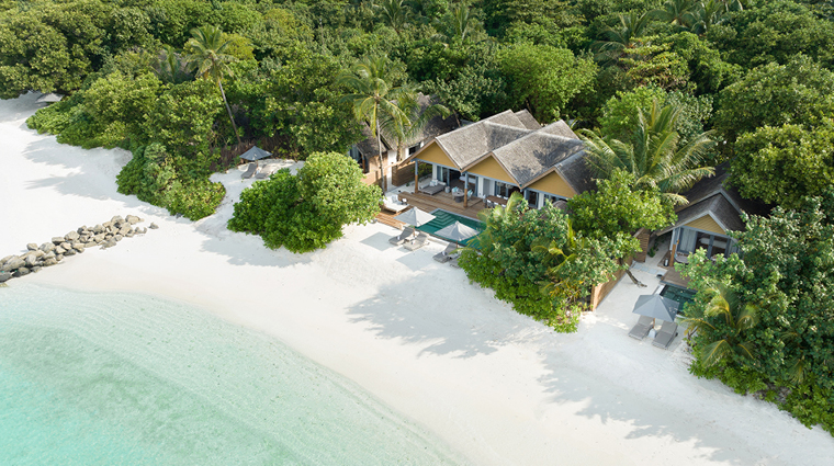 vakkaru maldives four bedroom beach pool residence aerial