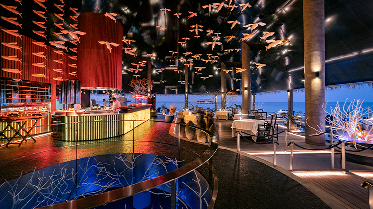 velaa private island aragu restaurant interior1
